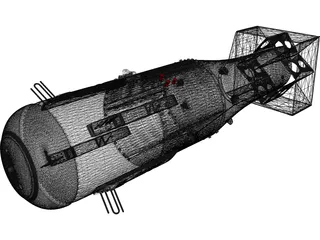 Little Boy Atomic Bomb 3D Model preview