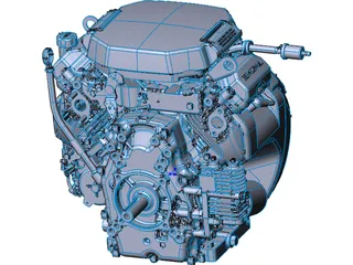 Honda GX690 Engine 3D Model preview