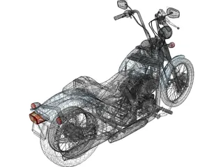 Harley-Davidson FXSTS Springer Softail 3D Model preview