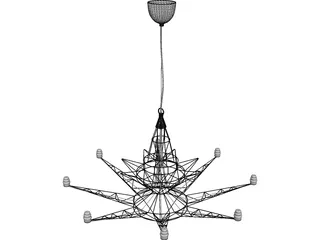 Lightweight Suspension Lamp 3D Model preview