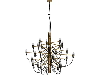 Flos 2097 Chandelier 3D Model preview