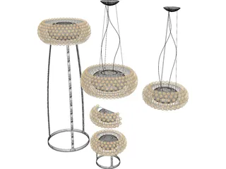 Caboche Floor Lamp 3D Model preview