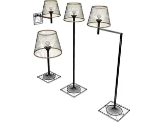 Flos Ktribe Soft Lamps 3D Model preview