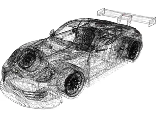 Porsche Cayman S (Tuning) 3D Model preview