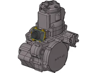 Honda CR250 Engine 3D Model preview
