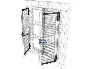 French Window 3D Model preview