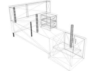 Office Desk 3D Model preview