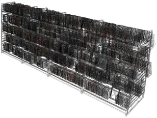 Book Rack 3D Model preview