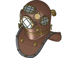 Mark V Diving Helmet 3D Model preview