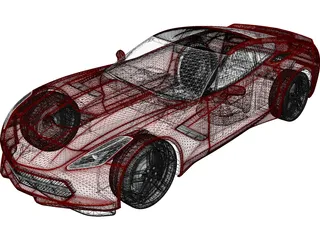 Chevrolet Corvette C7 Stingray (2014) 3D Model preview