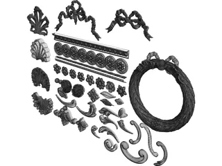 Ornaments Collection 3D Model preview