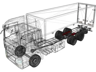 MAN TGX 6X4 ISO 3D Model preview