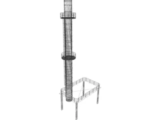 Distillation Column 3D Model preview