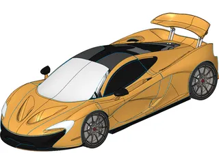 McLaren P1 (2014) 3D Model preview