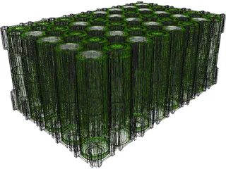 Lithium Battery 18650 type 3D Model preview