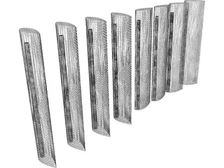 Illuminated Louvers 3D Model preview