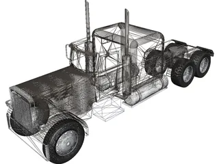Peterbilt 359 (1975) 3D Model preview