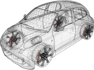 Nissan Micra [Tuned] 3D Model preview