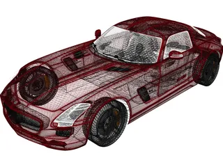 Mercedes-Benz SLS AMG (2011) 3D Model preview