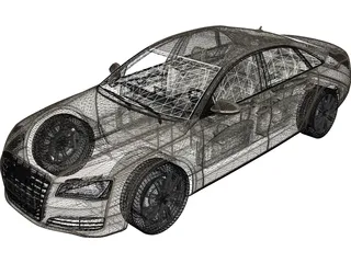 Audi A8 (2015) 3D Model preview