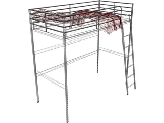 Bed IKEA 3D Model preview