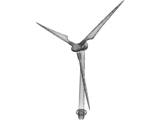 Ocean Windmill 3D Model preview