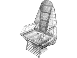 Executive Jet Seat 3D Model preview