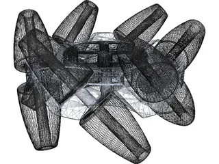 Mecanum Wheel 3D Model preview