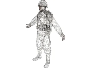 Soldier Rig 3D Model preview