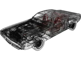 Dodge Challenger TA (1970) 3D Model preview