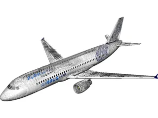 Airbus A320 3D Model preview