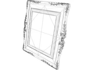 Classic Photo Frame 3D Model preview