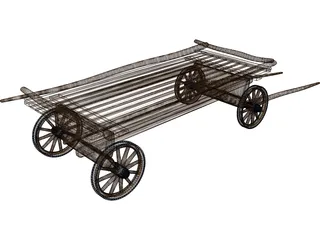 Horse Cart 3D Model preview