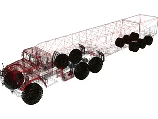 Kraz-6443 3D Model preview
