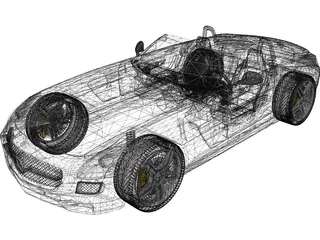 Mercedes-Benz SLS AMG Roadster (2012) 3D Model preview