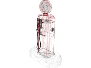 Gas Pump 3D Model preview