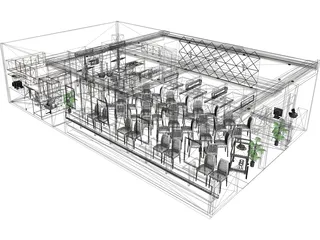 Arab Feel Cafe 3D Model preview