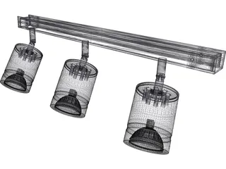 Lamps on Railing 3D Model preview