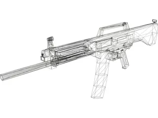 USAS-12 Automatic Shotgun 3D Model preview