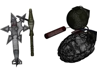 Weapons Collection 3D Model preview