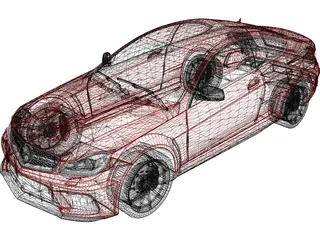 Mercedes-Benz C63 AMG Coupe Black Series (2012) 3D Model preview
