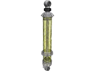Ohlins Shock 3D Model preview