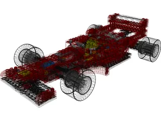 Lego F1 Car 3D Model preview