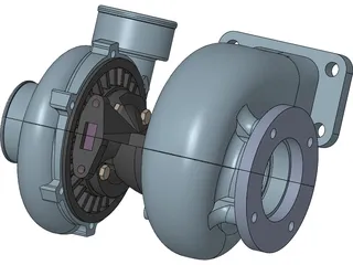 Turbocharger 3D Model preview