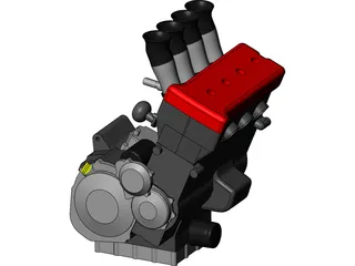 Suzuki GSX-R1000 Engine 3D Model preview