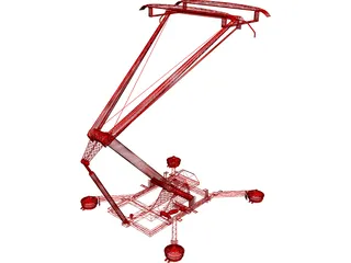 Konstal 105 Tram Pantograph 3D Model preview