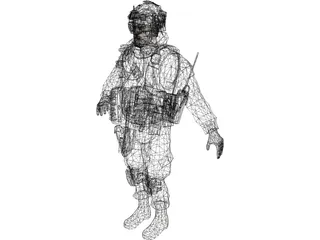 Soldier 3D Model preview