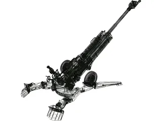 M777 Howitzer 3D Model preview