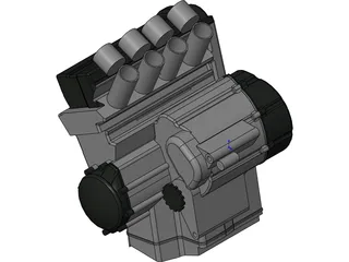 Yamaha R1 5JJ Engine 3D Model preview