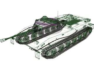 PT-76 Amphibious Tank 3D Model preview